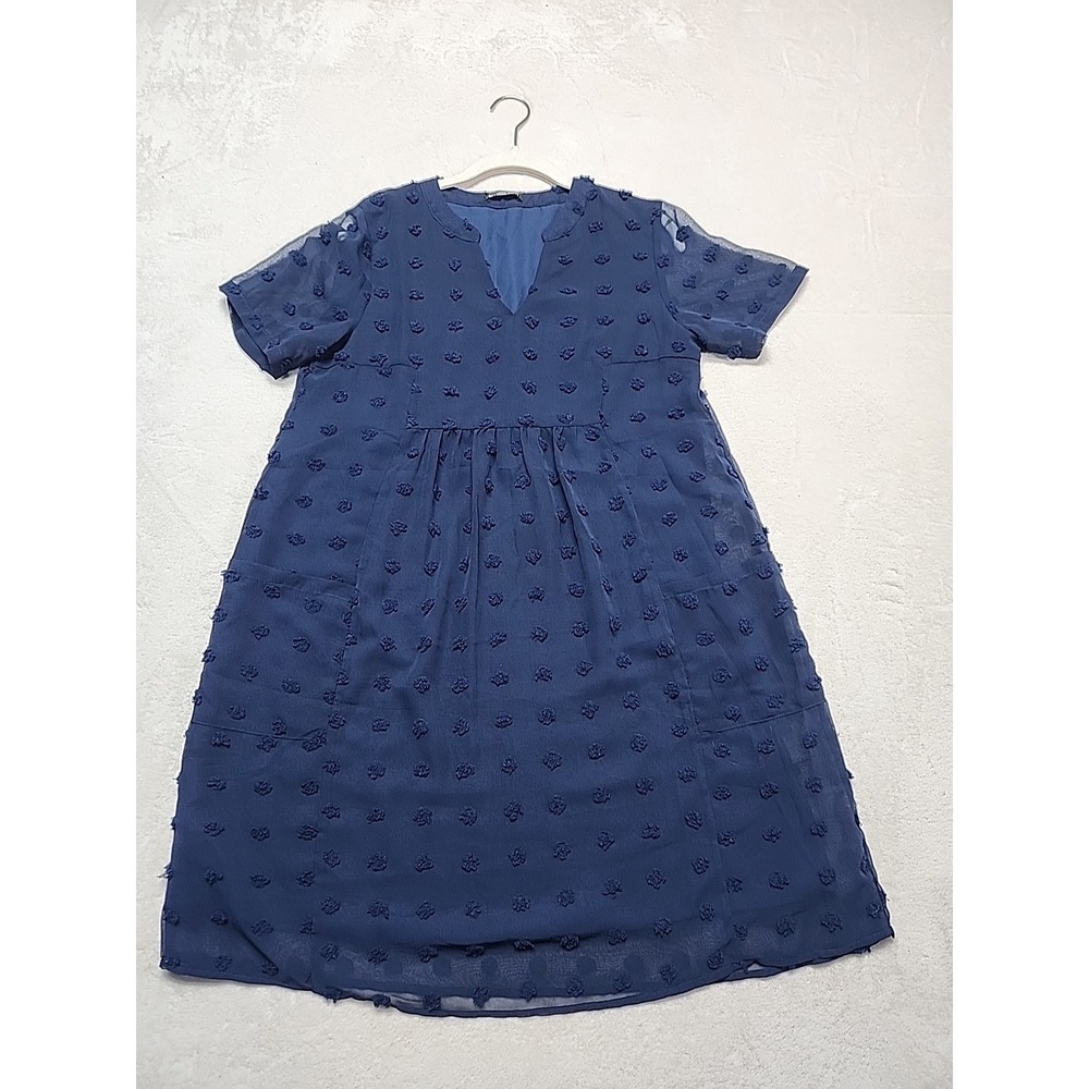 Miholl Dress Women ‎ V Neck  Short Sleeve Size Small  W/pockets